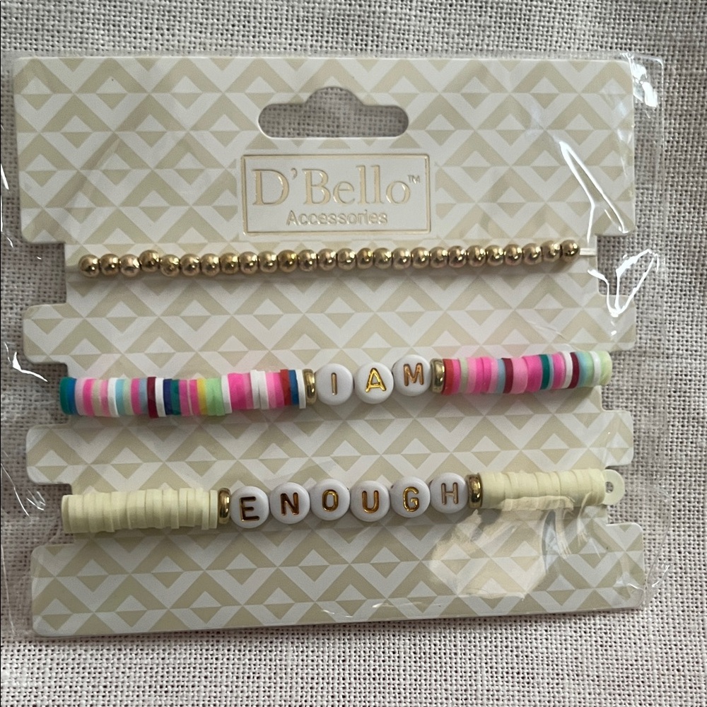 Gold and Multicolor Beaded Bracelet Set